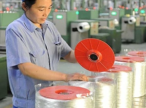 Produktion von Glasfaser-Rovings in China (Foto: Jushi)