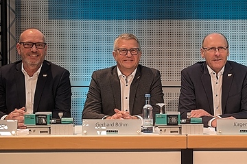 Führungstrio: Guido Frohnhaus, Gerhard Böhm und Jürgen Boll (v.l.n.r.; Foto: KI)