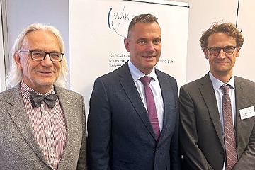 Der neu gewählte WAK-Vorstand: Prof. Holzer, Sprecher Prof. Moritzer und Prof. Heim (v.li.; Foto: E. Moritzer)