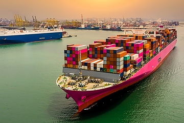 Farbenfroh über die Weltmeere: Der Containerumschlag nimmt zu (Foto: PantherMedia, AvigatoR, YAYMicro)