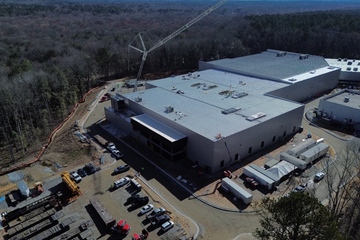 Aus der Vogelperspektive: Am Standort Peachtree City in Georgia werden Inhalatoren und Autoinjektoren hergestellt (Foto: Gerresheimer)