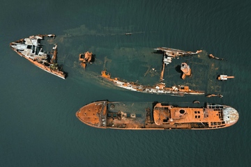 Opfer des Schweinezyklus’: Schiffswracks (Foto: Pexels, Erik McLean)