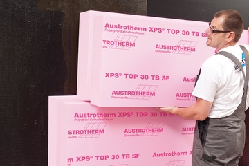 Sollen von Oktober an teurer werden: XPS-Dämmstoffplatten (Foto: Austrotherm)