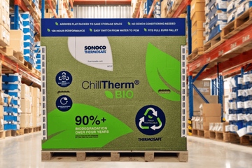 Auf Palette: Kühlketten-Verpackung, auch für die Luftfracht (Foto: ThermoSafe)