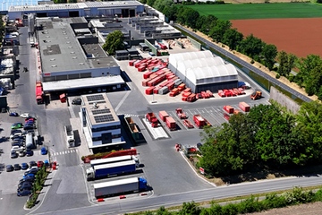 Aus der Vogelperspektive: Das Werk an der Capeller Straße in Werne soll in nördlicher Richtung erweitert werden (Foto: RCS)