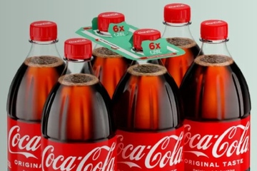 Sixpack zum Tragen: Das Verpackungskonzept ist für 6 x Coca-Cola Original sowie „Zero“ erhältlich (Foto: Coca-Cola)