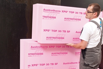 Von Mitte März an wohl teurer: XPS-Dämmstoffplatten (Foto: Austrotherm)
