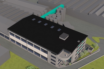 So soll er aussehen: Computer-Animation des geplanten Neubaus in Sulz (Abb.: Fries Kunststofftechnik)