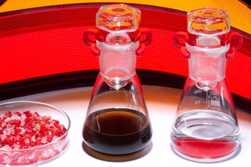 Bald in industriellem Maßstab: Ausgediente Auto-Rückleuchten aus PMMA werden bei MyRemono depolymerisiert, anschließend wird das MMA in Worms aufbereitet (v.l.; Bild: Röhm)