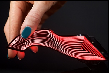 Der jüngste heiße Scheiß bei Magna: „FlecsForm“ – flexible Beleuchtungsmodule für den Automobilbau – künftig bei der Mutares-Gesellschaft Amaneos (Foto: Magna)