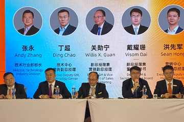 Pressekonferenz von Kingfa während des Medientags kurz vor Beginn der Messe „Chinaplas“ 2026 in Shanghai (Foto: KI/Sven Arnold)