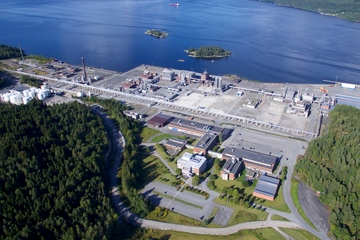 Aus der Vogelperspektive: der Industriekomplex im norwegischen Bamble (Foto: Ineos)
