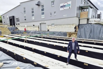 Als das Gebäude gebaut wurde, waren sie noch gut zu sehen: die Lüftungskanäle für das Erdwärmetauschsystem (Foto: 1A Autenrieth)