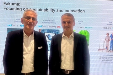 Chefentwickler Erico Spini (links) und Gesamtvertriebsleiter Cesare Clausi sprachen mit KI über die Neuordnung der beiden Polyamid-Spezialisten Radici und Domo (Foto: KI)